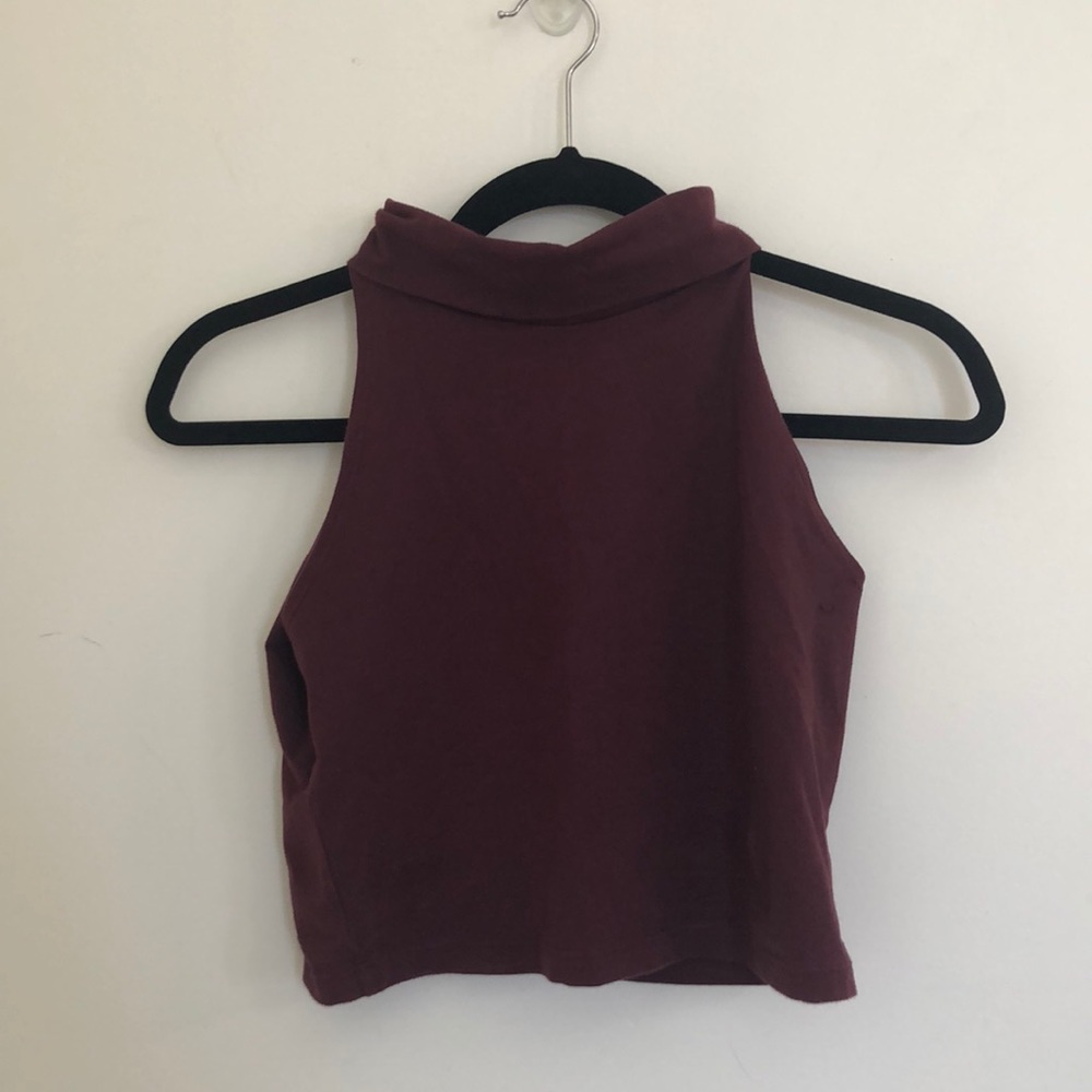 Sleeveless Cropped Turtle Neck